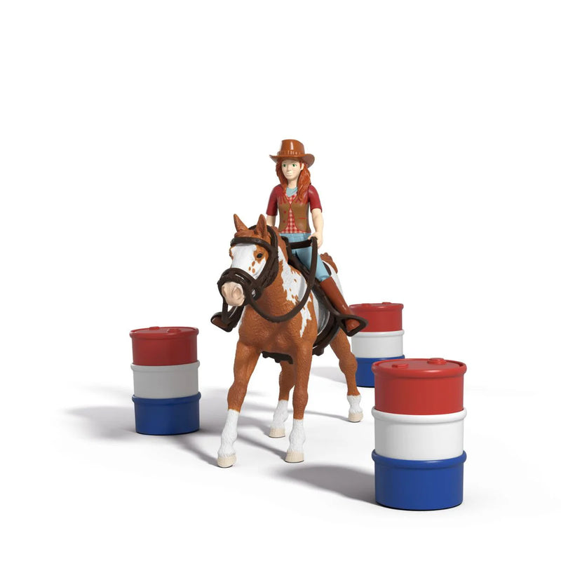Hannah's Western Adventures Horse Barrel Racing Playset by Schleich