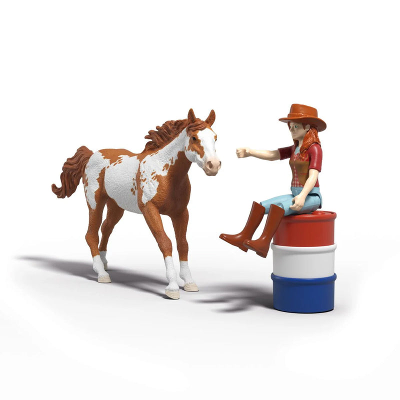 Hannah's Western Adventures Horse Barrel Racing Playset by Schleich
