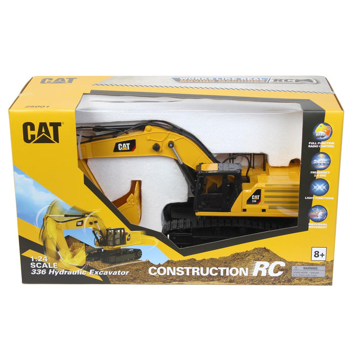 (B&D) 1/24 Radio Control Caterpillar 336 Excavator, Made of Durable Plastic - Damaged Item