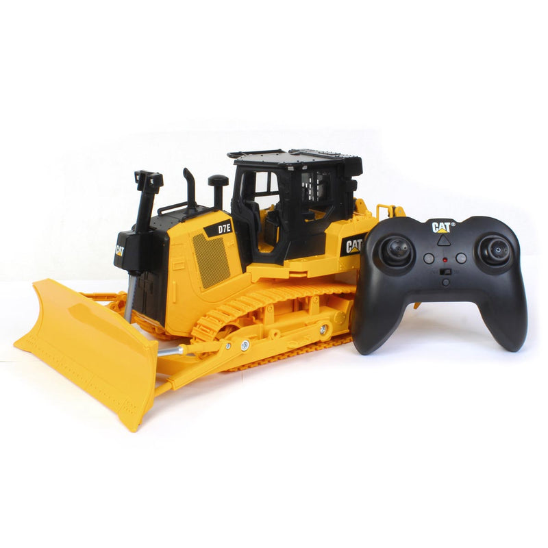 1/24 Radio Control Caterpillar D7E Track-Type Tractor Dozer, Made of Durable Plastic