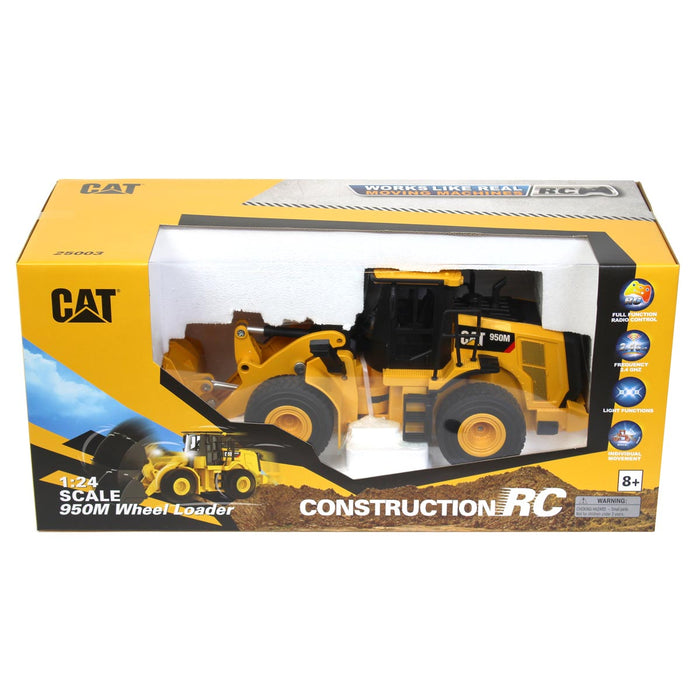 (B&D) 1/24 Radio Control Caterpillar 950M Wheel Loader, Made of Durable Plastic - Damaged Item