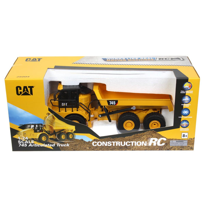 1/24 Radio Control Caterpillar 745 Articulated Truck, Made of Durable Plastic