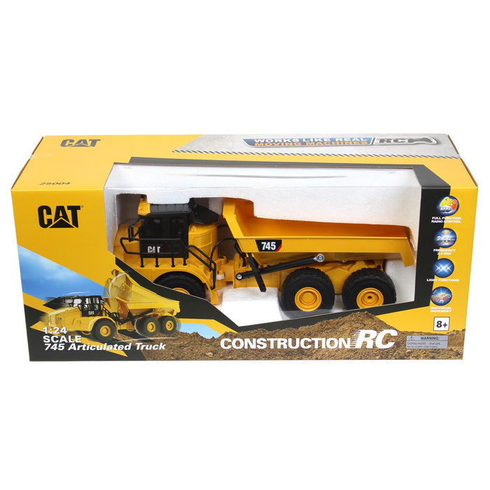 (B&D) 1/24 Caterpillar 745 Articulated Truck Radio Control made of Durable Plastic - Damaged Item