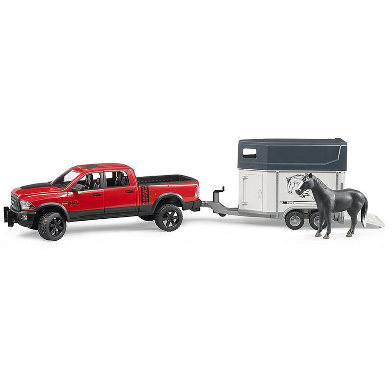 1/16 Bruder RAM 2500 Power Pick Up with Horse Trailer and 1 Horse