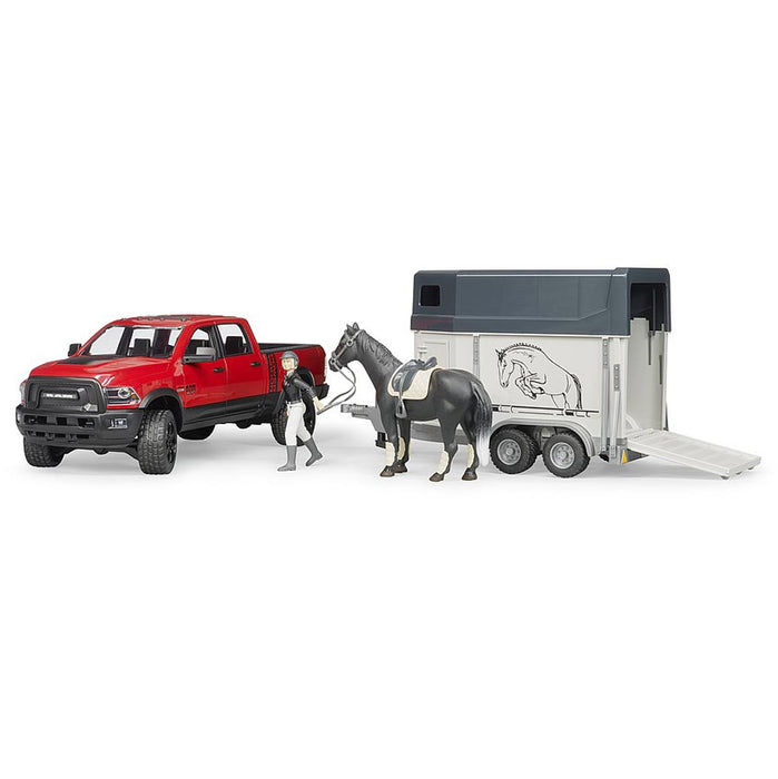 1/16 Bruder RAM 2500 Power Pick Up with Horse Trailer and 1 Horse