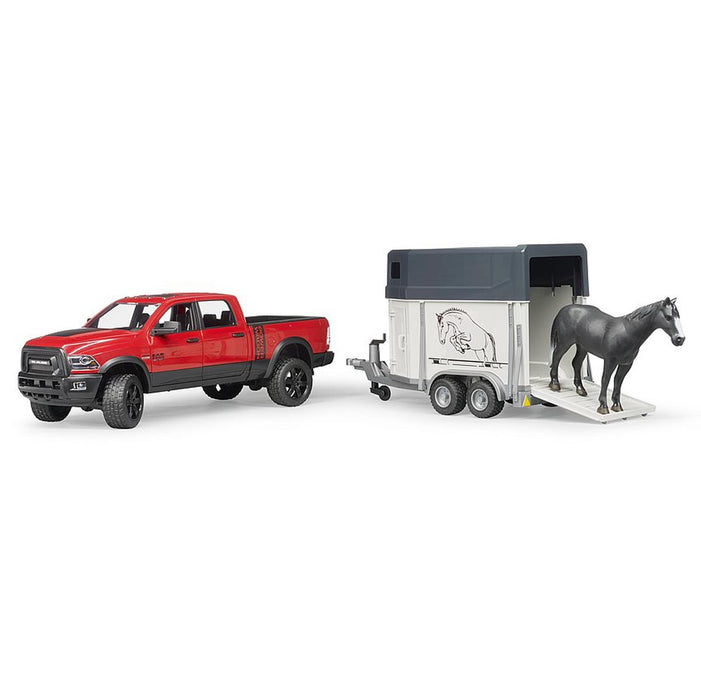 1/16 Bruder RAM 2500 Power Pick Up with Horse Trailer and 1 Horse