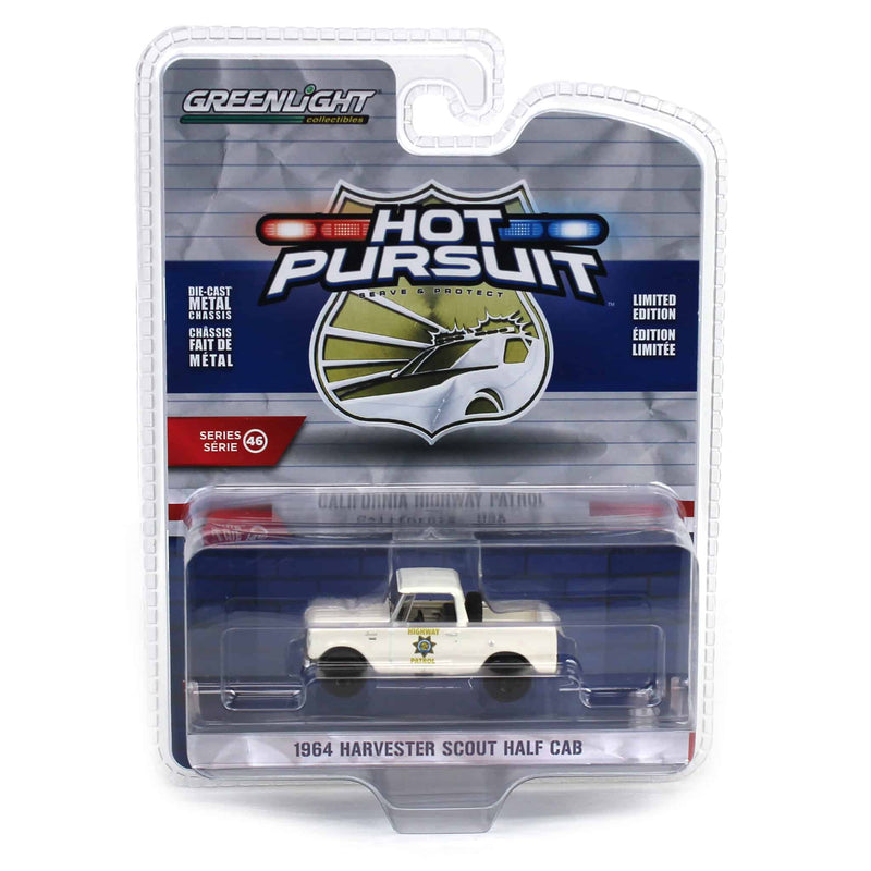 1/64 1964 Harvester Scout Half Cab, California Highway Patrol, Hot Pursuit Series 46