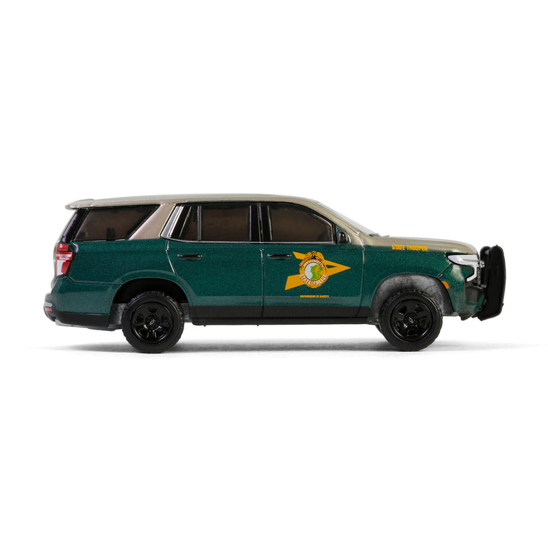 1/64 2023 Chevrolet Tahoe Police Pursuit Vehicle (PPV), New Hampshire State Police, Hot Pursuit Series 46