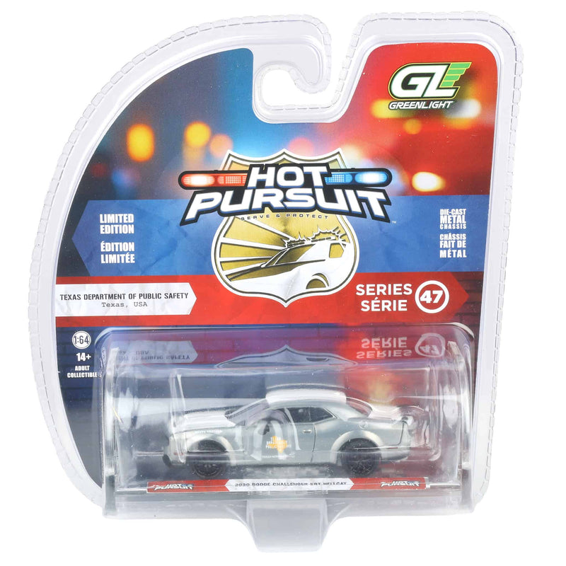 Raw Chase Unit ~ 1/64 2020 Dodge Challenger SRT Hellcat, Texas Department of Public Safety, Hot Pursuit Series 47