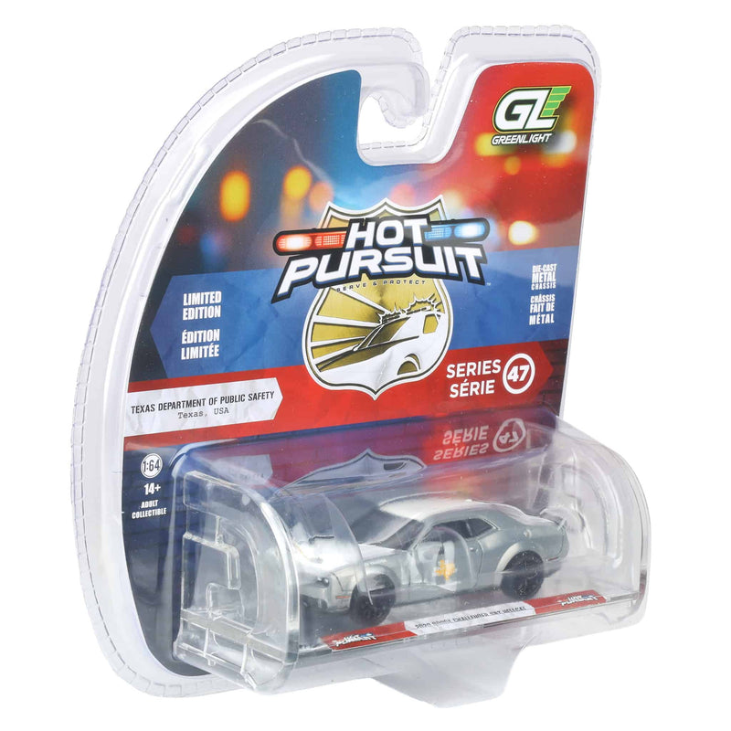 Raw Chase Unit ~ 1/64 2020 Dodge Challenger SRT Hellcat, Texas Department of Public Safety, Hot Pursuit Series 47