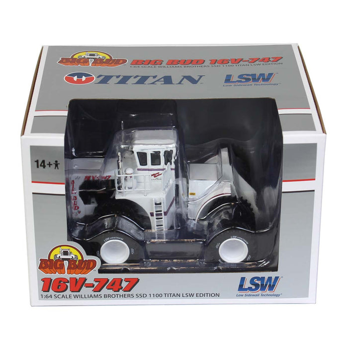 1/64 High Detail Big Bud 16V-747 Silver Series Detroit 1100 HP with Titan Goodyear LSW Tires