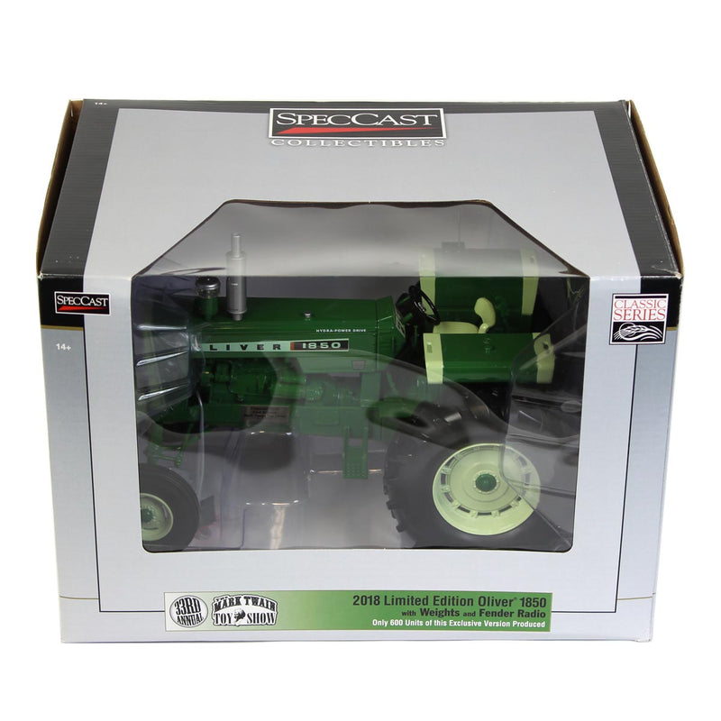 1/16 Oliver 1850 Tractor by SpecCast, 2018 Mark Twain Show