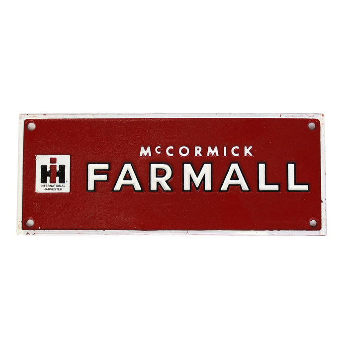 International Harvester McCormick Farmall 10" x 4" Cast Iron Sign