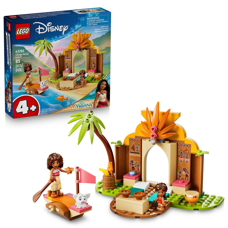 LEGO® Disney Moana Village House & Boat Building Set, 85 Pieces
