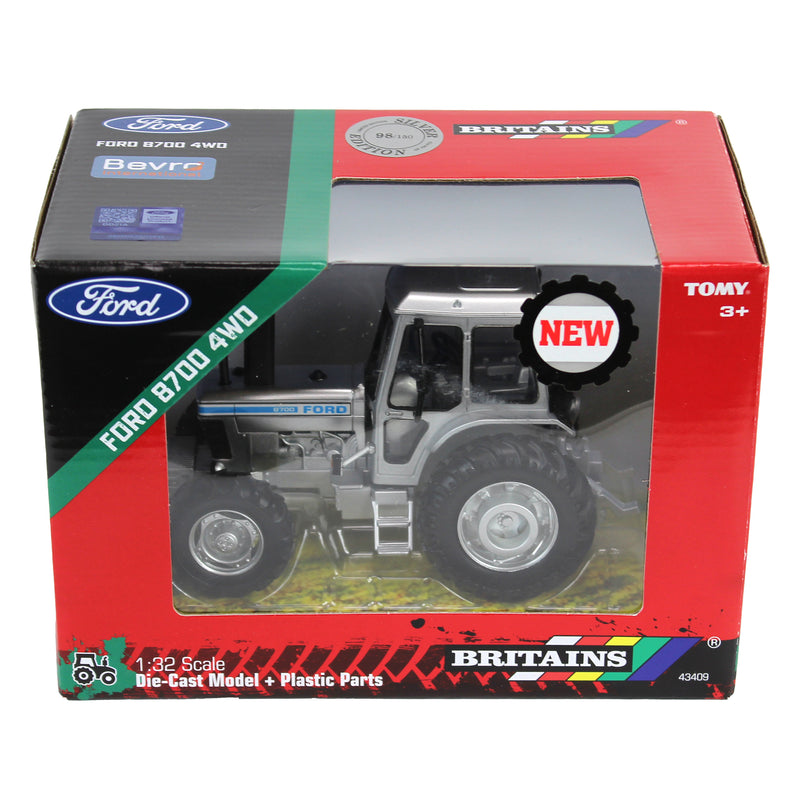 Silver Chase Unit ~ 1/32 Limited Edition Ford 8700 4WD Tractor with Cab by Britains