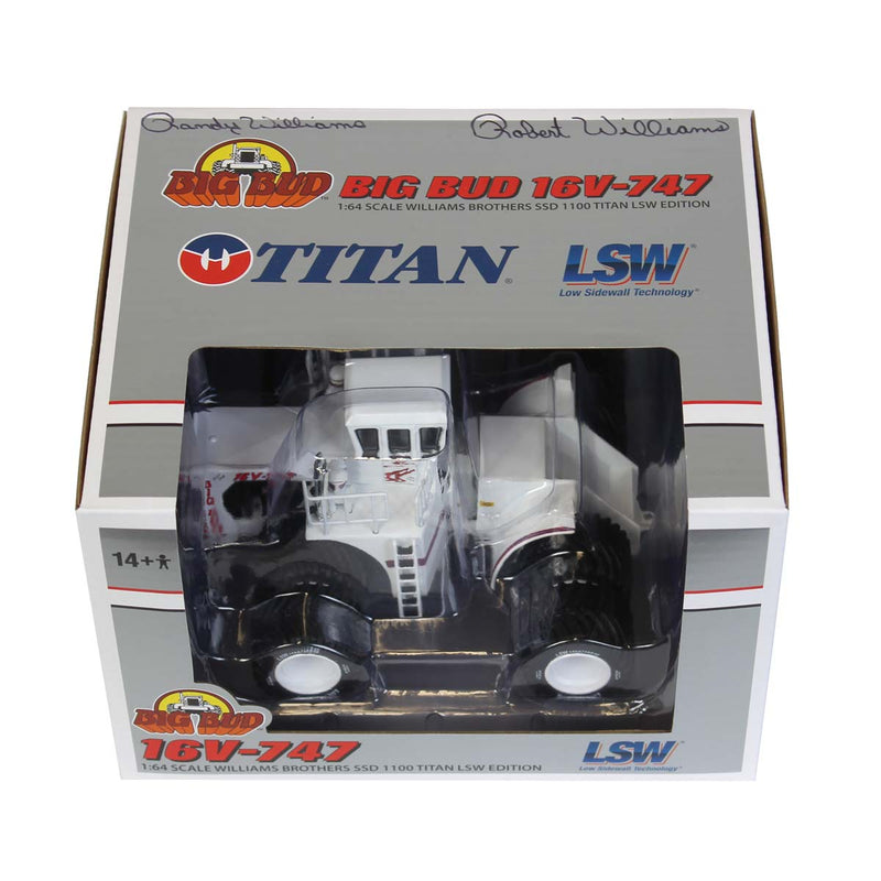 Signed ~ 1/64 High Detail Big Bud 16V-747 Silver Series Detroit 1100 HP Titan LSW Goodyear Tire Edition