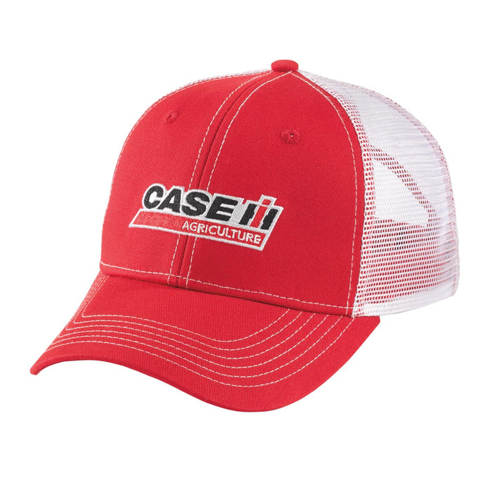 Case IH Red Twill Chino Cap with White Mesh Back