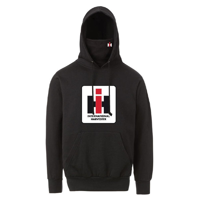 International Harvester Black Neck Gaiter Hooded Sweatshirt