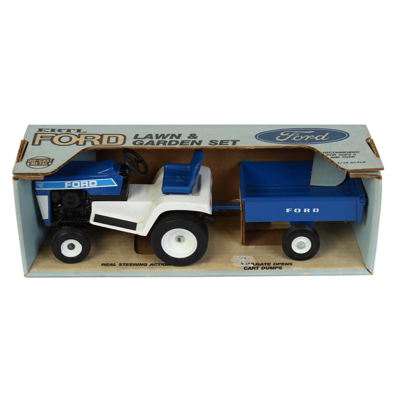 1/16 Ford 12 LGT Lawn & Garden Tractor Set with Cart by ERTL