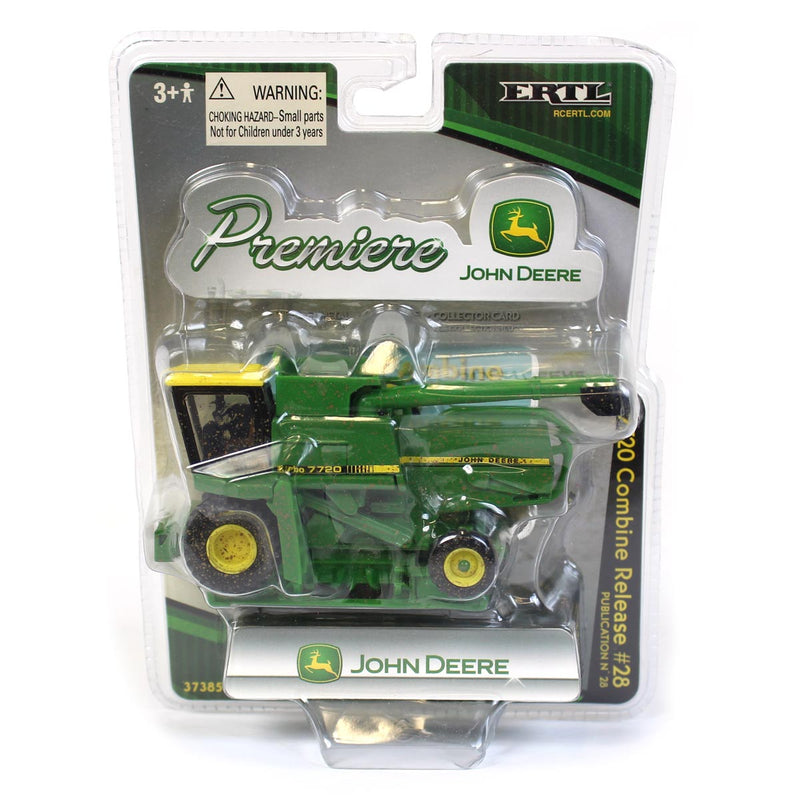 1/64 John Deere 7720 Combine with Corn Head, ERTL Premiere Series #28, Muddy Version