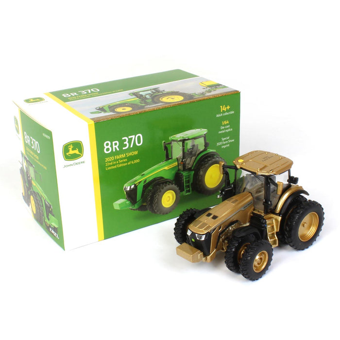 Gold Chase Unit ~ 1/64 John Deere 8R 370 with Front & Rear Duals, 2020 Farm Show