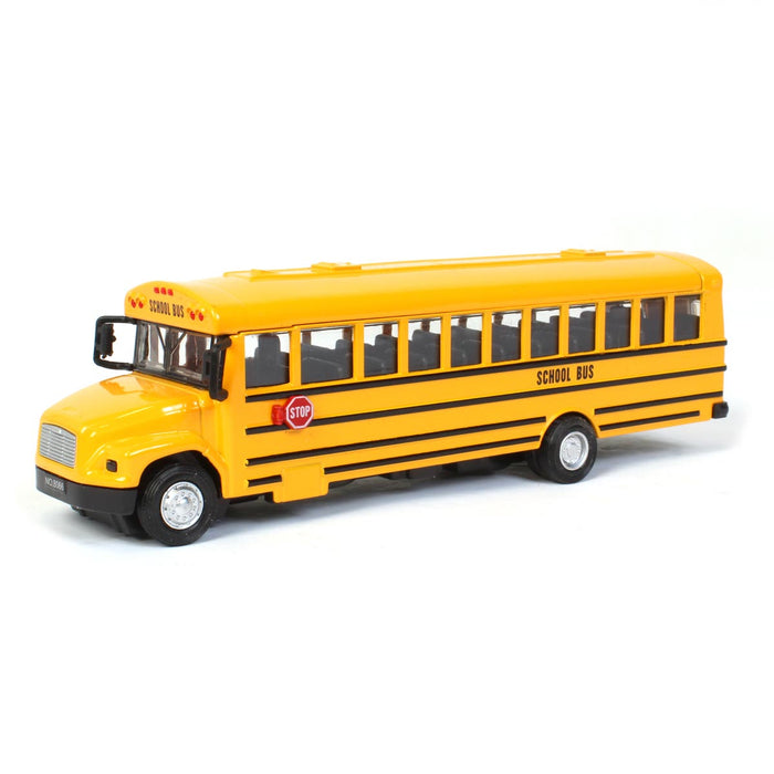 Die-Cast 7.5 Inch Pullback School Bus