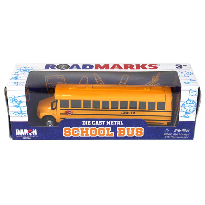 Die-Cast 7.5 Inch Pullback School Bus