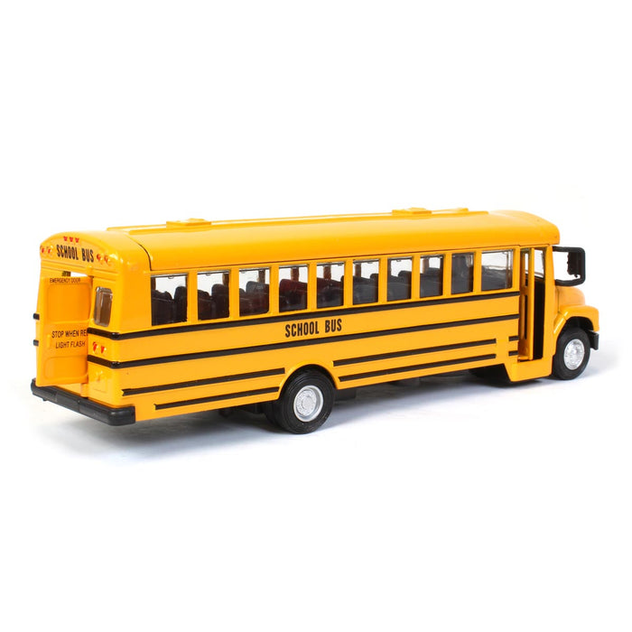 Die-Cast 7.5 Inch Pullback School Bus