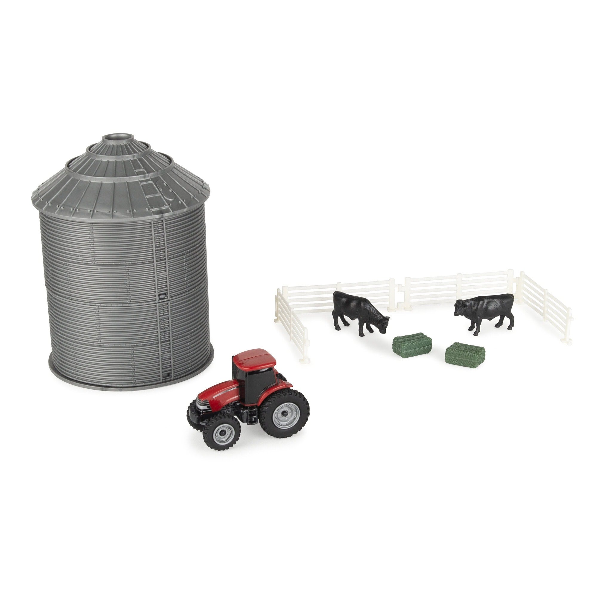 Visionaire issue44 toys バッグ付き 1/64 Case IH Grain Bin Set by ERTL with Tractor, Cattle, Hay Bales