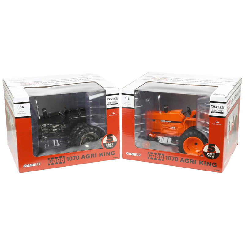 Orange & Gun Metal Chrome Set ~ 1/16 Case 1070 Tractors by ERTL, 5th in Outback Toys Exclusive Power Series