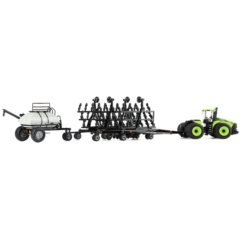 Steiger Green Chase Unit ~ 1/64 Case IH Steiger 600 HD Tractor with Flexi-Coil PD5700 Air Seeder & 3450 Cart, Outback Toys Exclusive