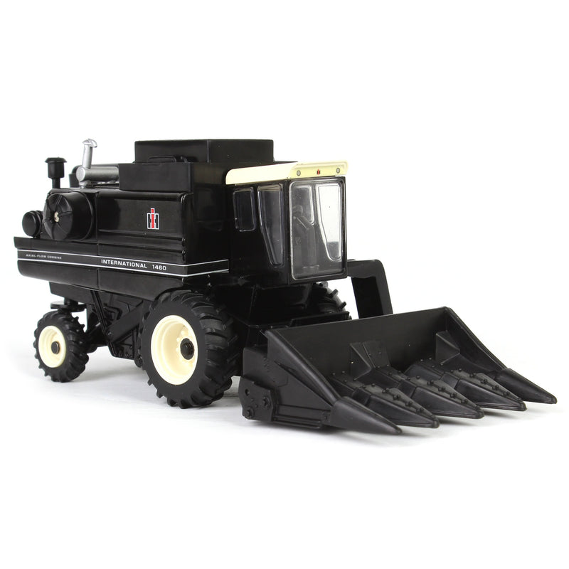Black Chase Unit ~ 1/64 International 1460 Combine with Rear Wheel Assist, Corn Head & Grain Head by ERTL