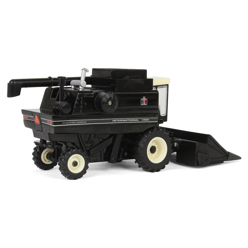 Black Chase Unit ~ 1/64 International 1460 Combine with Rear Wheel Assist, Corn Head & Grain Head by ERTL