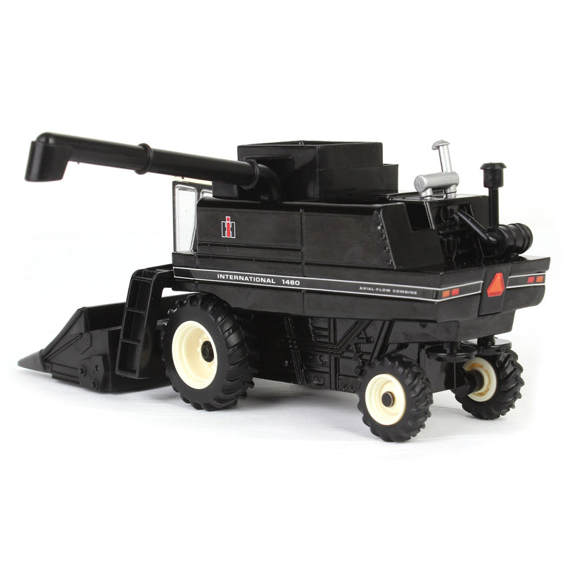 Black Chase Unit ~ 1/64 International 1460 Combine with Rear Wheel Assist, Corn Head & Grain Head by ERTL
