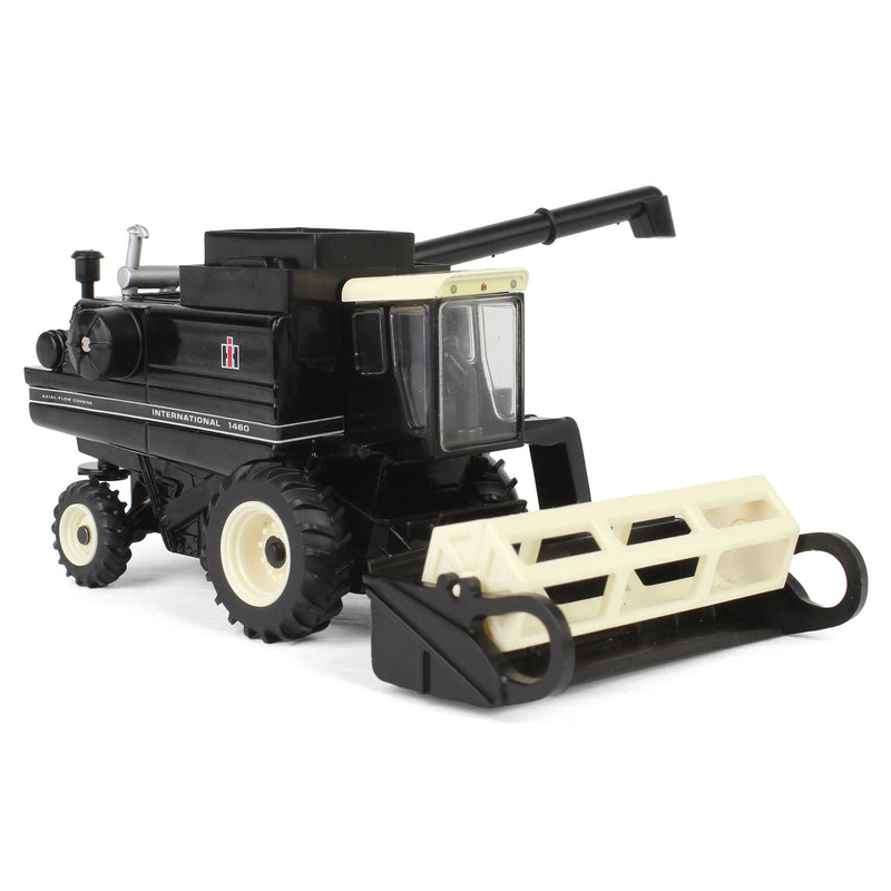 Black Chase Unit ~ 1/64 International 1460 Combine with Rear Wheel Assist, Corn Head & Grain Head by ERTL