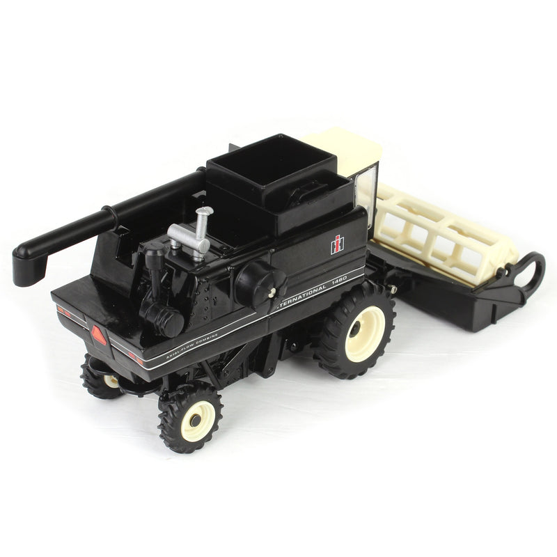 Black Chase Unit ~ 1/64 International 1460 Combine with Rear Wheel Assist, Corn Head & Grain Head by ERTL
