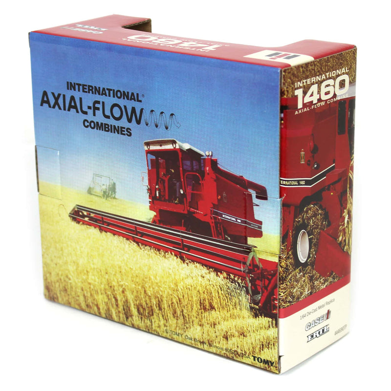 1/64 International 1460 Combine with Rear Wheel Assist, Corn Head & Grain Head by ERTL