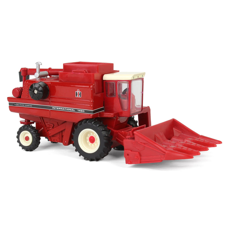 1/64 International 1460 Combine with Rear Wheel Assist, Corn Head & Grain Head by ERTL
