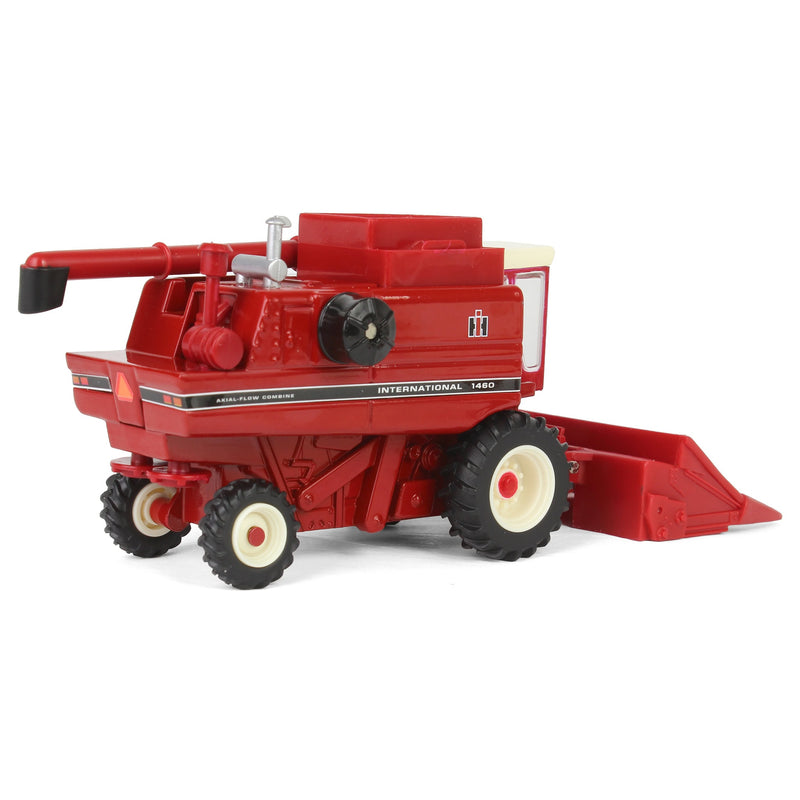 1/64 International 1460 Combine with Rear Wheel Assist, Corn Head & Grain Head by ERTL
