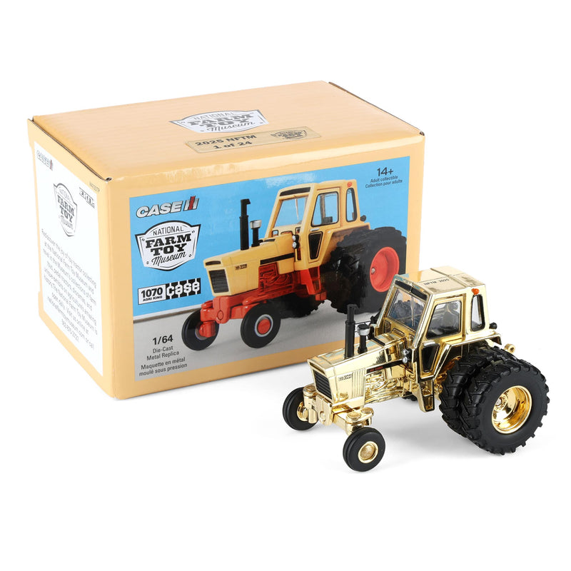 Gold Chrome ~ 1/64 Case 1070 Agri King Tractor with Rear Duals, 2025 National Farm Toy Museum