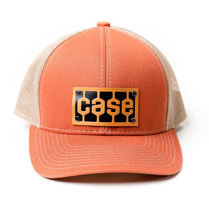 CASE Tire Tread Logo Patch Orange Mesh Back Hat