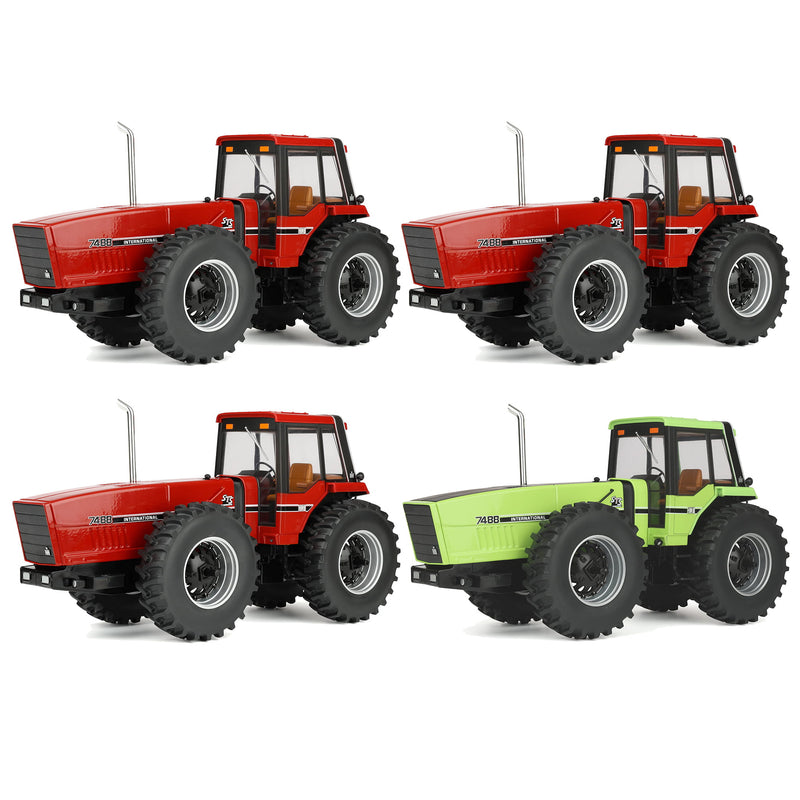 Sealed Case of 4 ~ 1/16 International Harvester 7488 4WD 2+2 Tractor, Outback Toys Exclusive, ERTL Prestige Collection