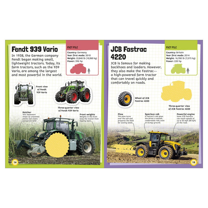 Total Tractor Sticker Encyclopedia Paperback Book