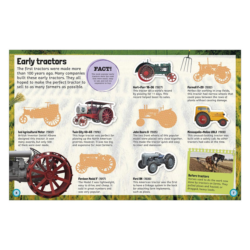 Total Tractor Sticker Encyclopedia Paperback Book