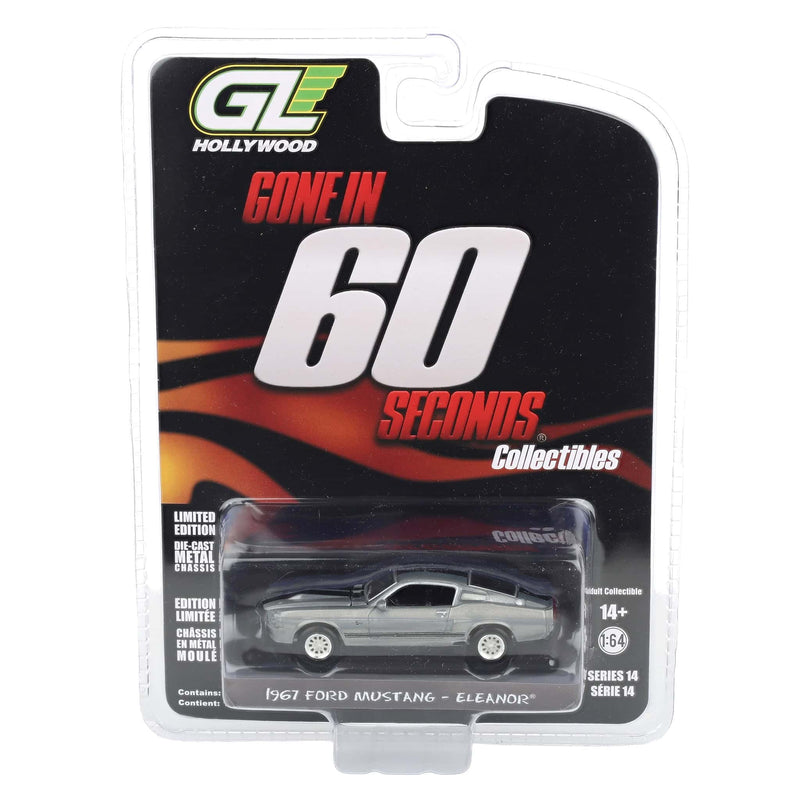 Raw Chase Unit ~ 1/64 1967 Ford Mustang by GreenLight Collectibles, Eleanor from "Gone in 60 Seconds"