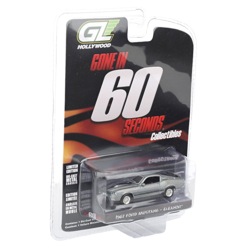 Raw Chase Unit ~ 1/64 1967 Ford Mustang by GreenLight Collectibles, Eleanor from "Gone in 60 Seconds"