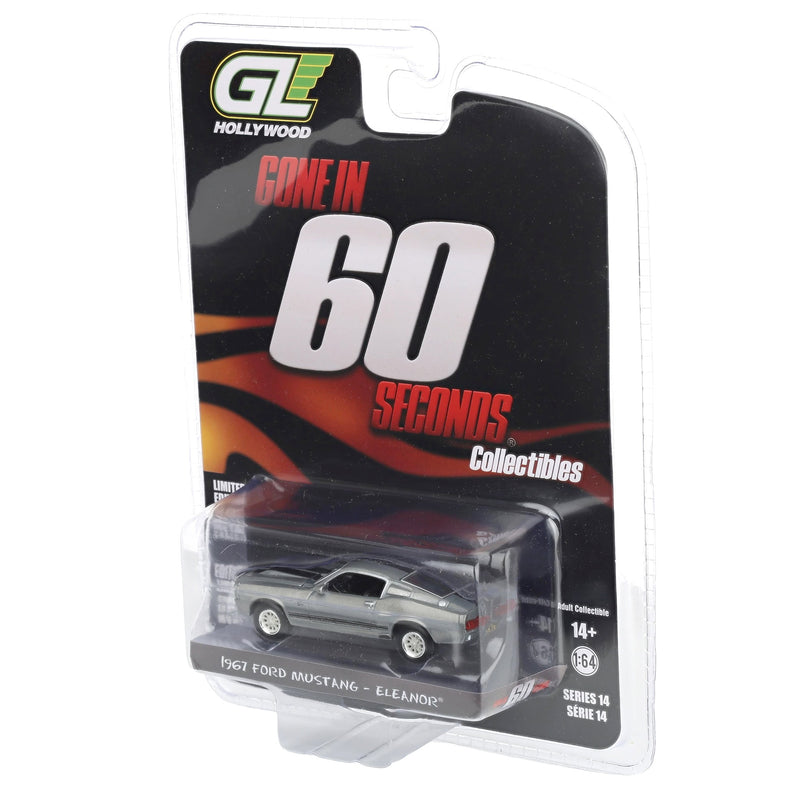 Raw Chase Unit ~ 1/64 1967 Ford Mustang by GreenLight Collectibles, Eleanor from "Gone in 60 Seconds"