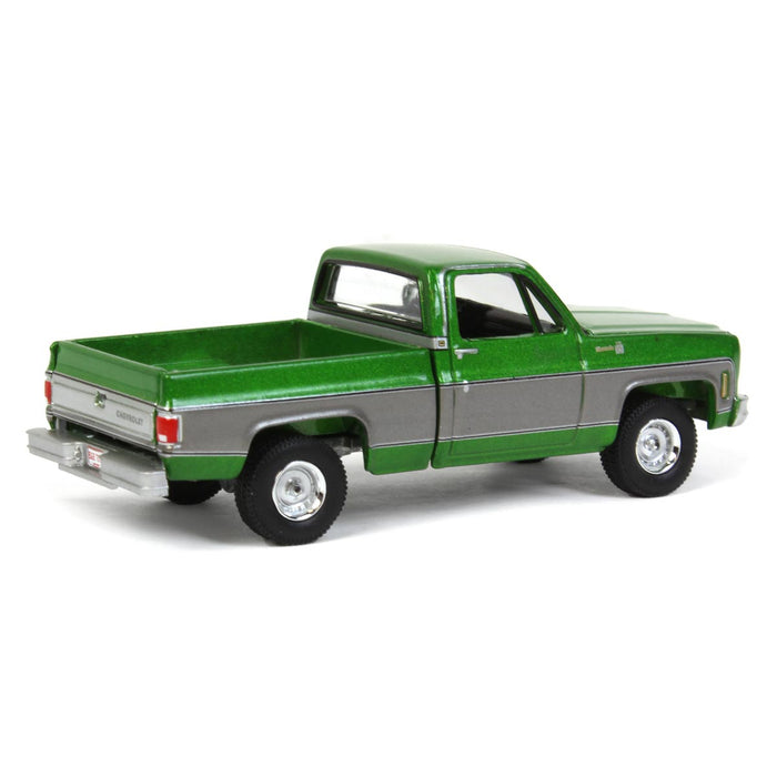 1/64 1978 Chevy K-10 Green and Silver Pickup