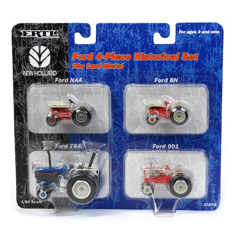 1/64 Ford Tractor 4 Piece Historical Set by ERTL