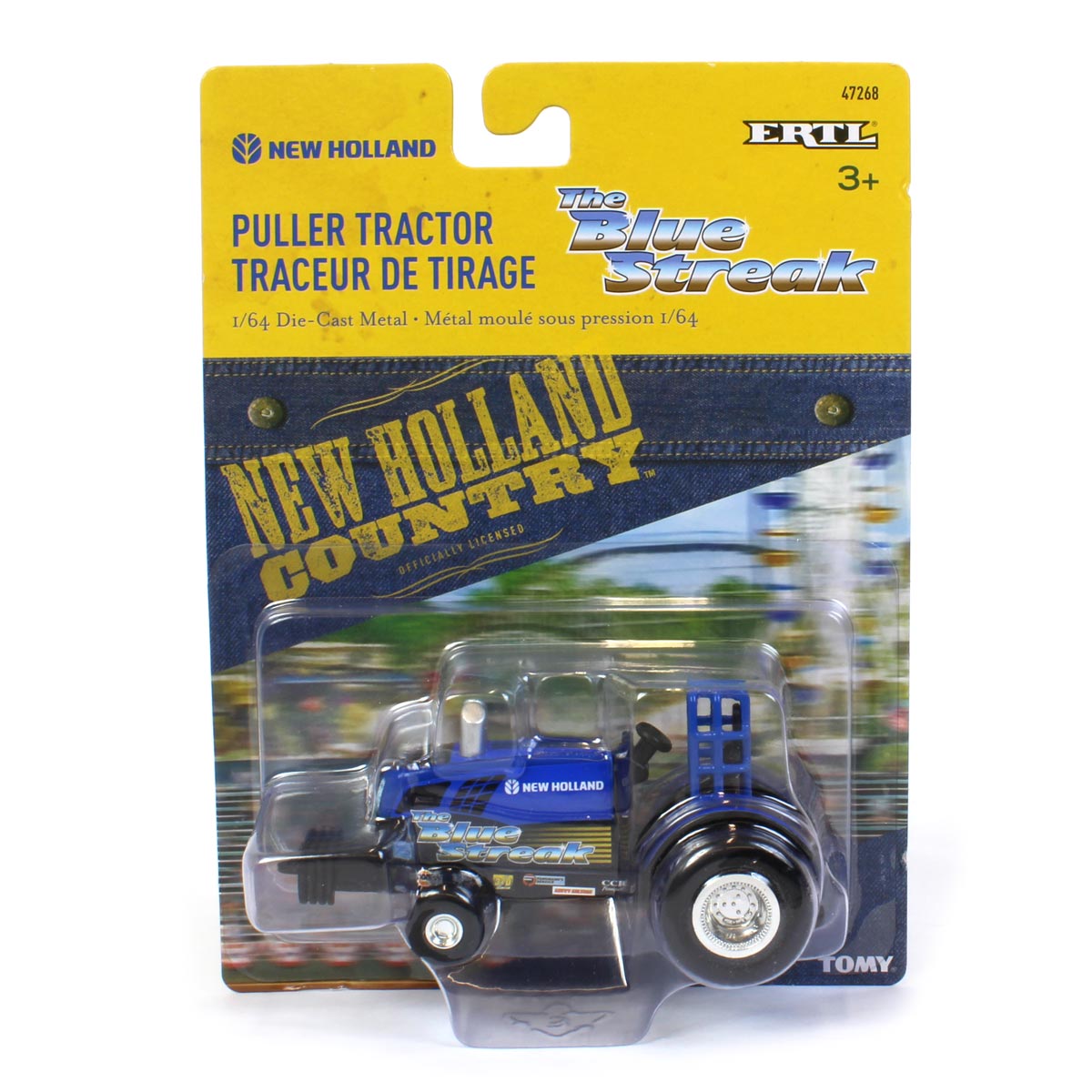 1/64 New Holland Blue Streak Diecast Pulling Tractor by ERTL